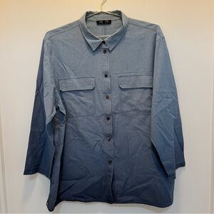 Lafayette 148 New York Light Blue Denim Shirt